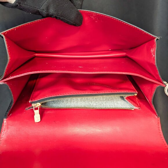 LOUIS VUITTON Epi Leather Friedland Bag Black Red Colorblock - Picture 7 of 16